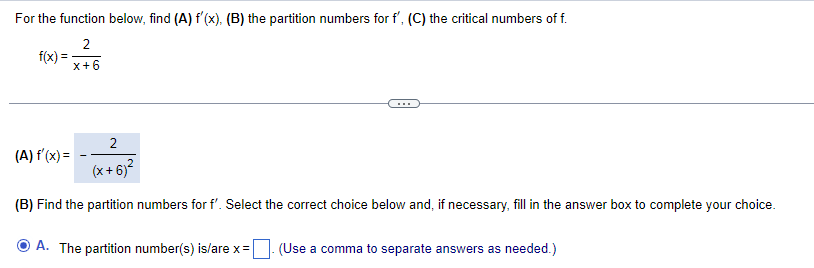 Select the correct choice below and, if necessary, fill in the answer