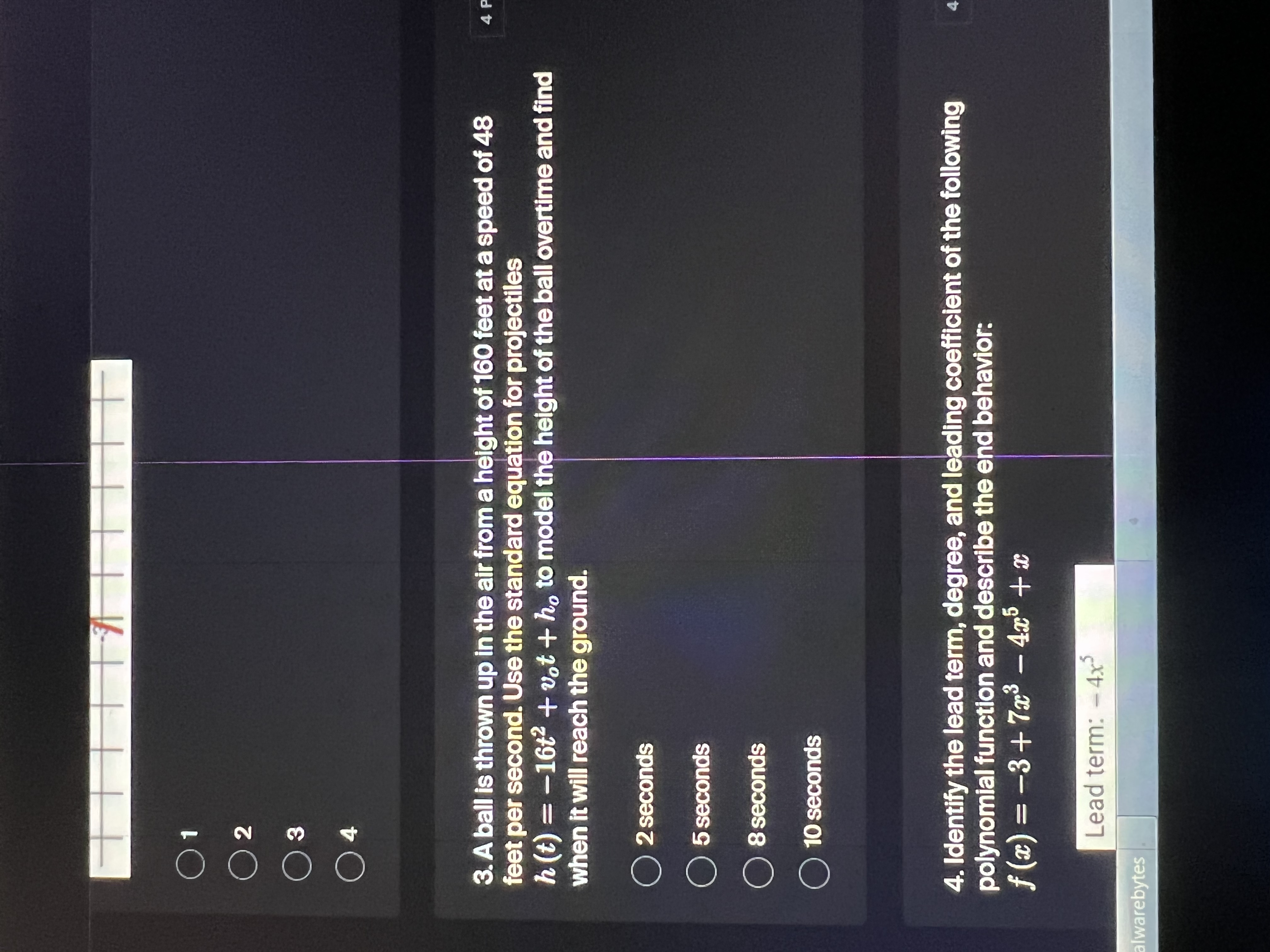 O Horizontal asymptote: y=4 Y-intercept: (0, -4) X-intercepts: (-2,0), (1, 0) Vertical