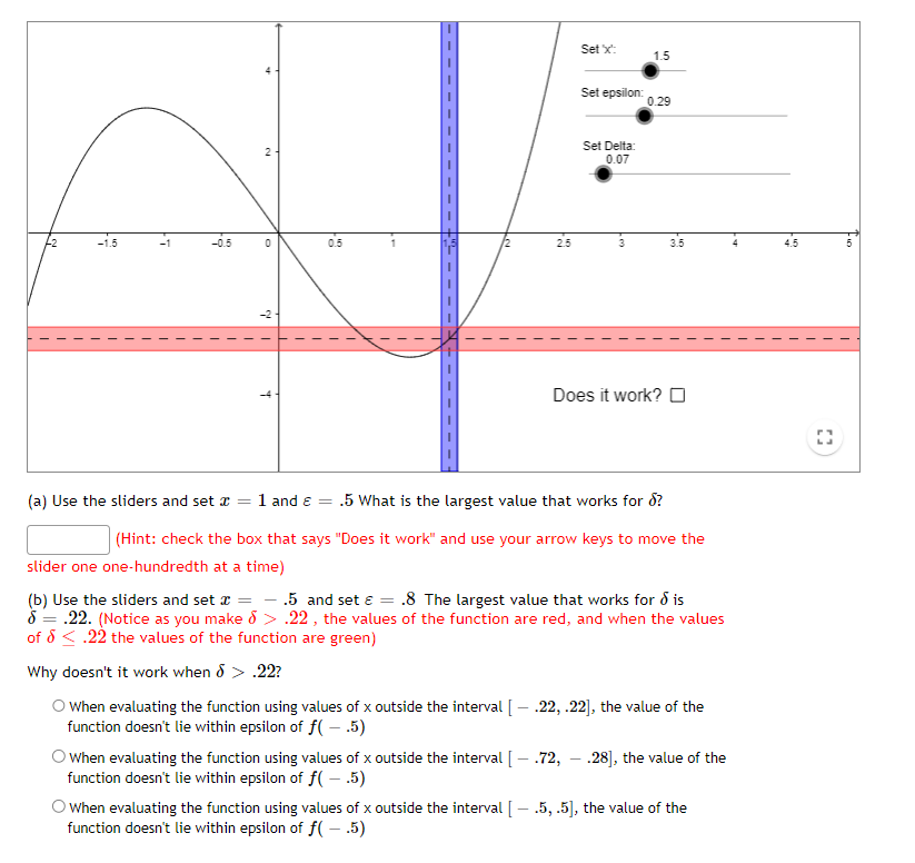 2: = .5 and set E = .3 The largest value that