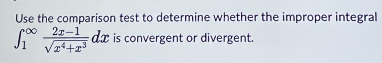 is convergent or divergent.