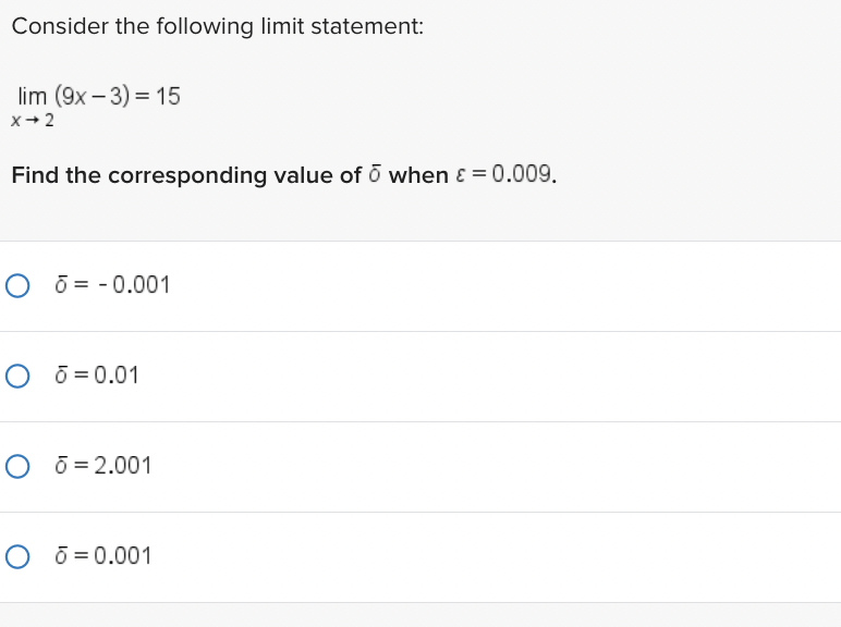 x - 2 Find the corresponding value of 6 when & =