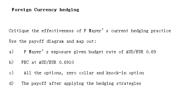  The question is about foreign currency hedging, thanks for help !!