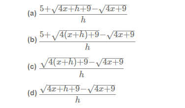 th+9+4x -9 (b) 4x + h+9 -4x +9 (c) 4(Ith) +9+ 4x