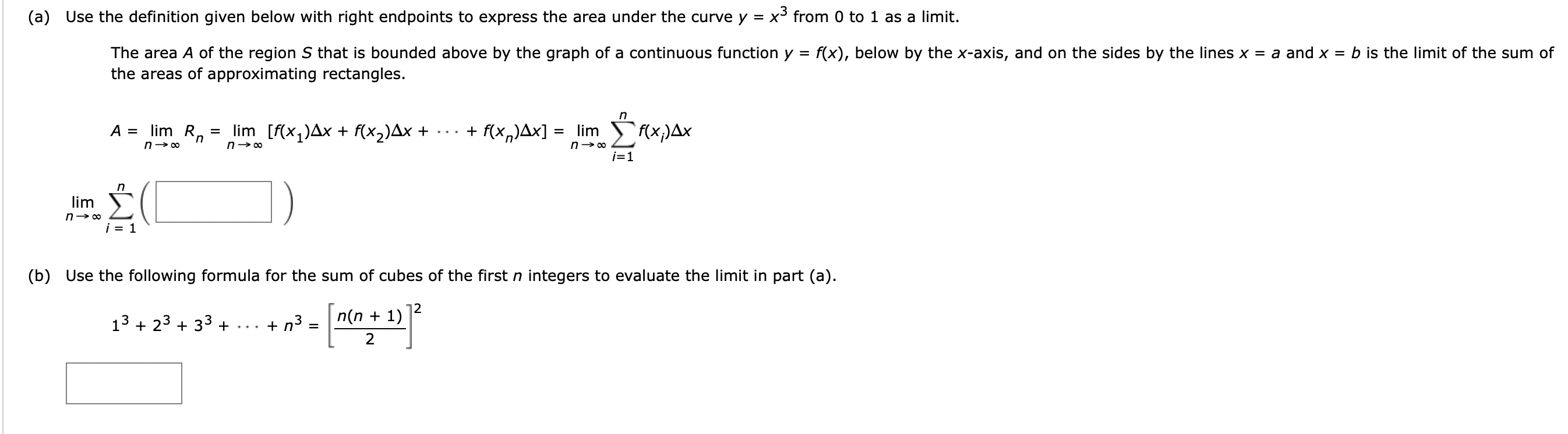 the area under the curve y = x' from 0 to 1