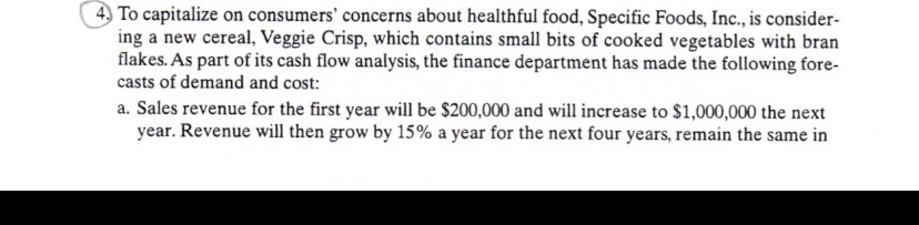 three years, when the product will be terminated. b. Cost of goods
