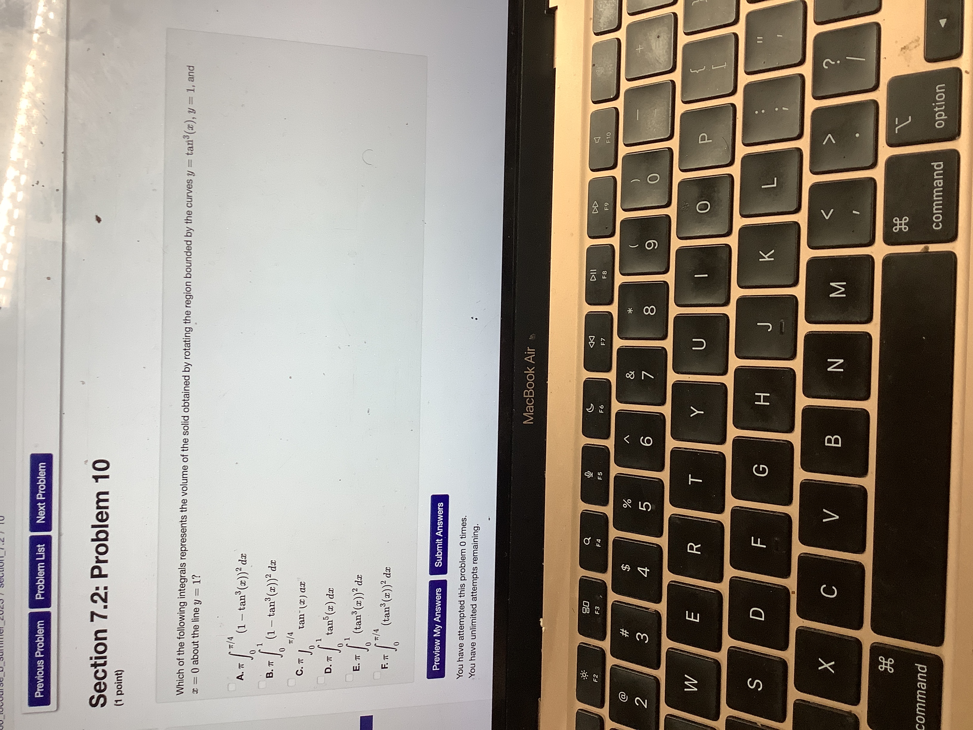  Previous Problem Problem List Next Problem Section 7.2: Problem 10 (1