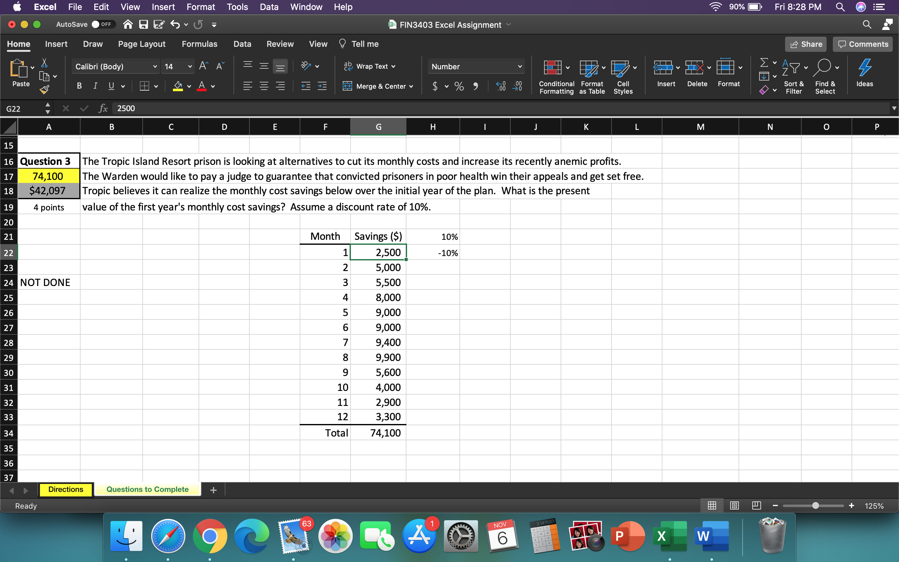 File Edit View Insert Format Tools Data Window Help 90% Fri 8:28