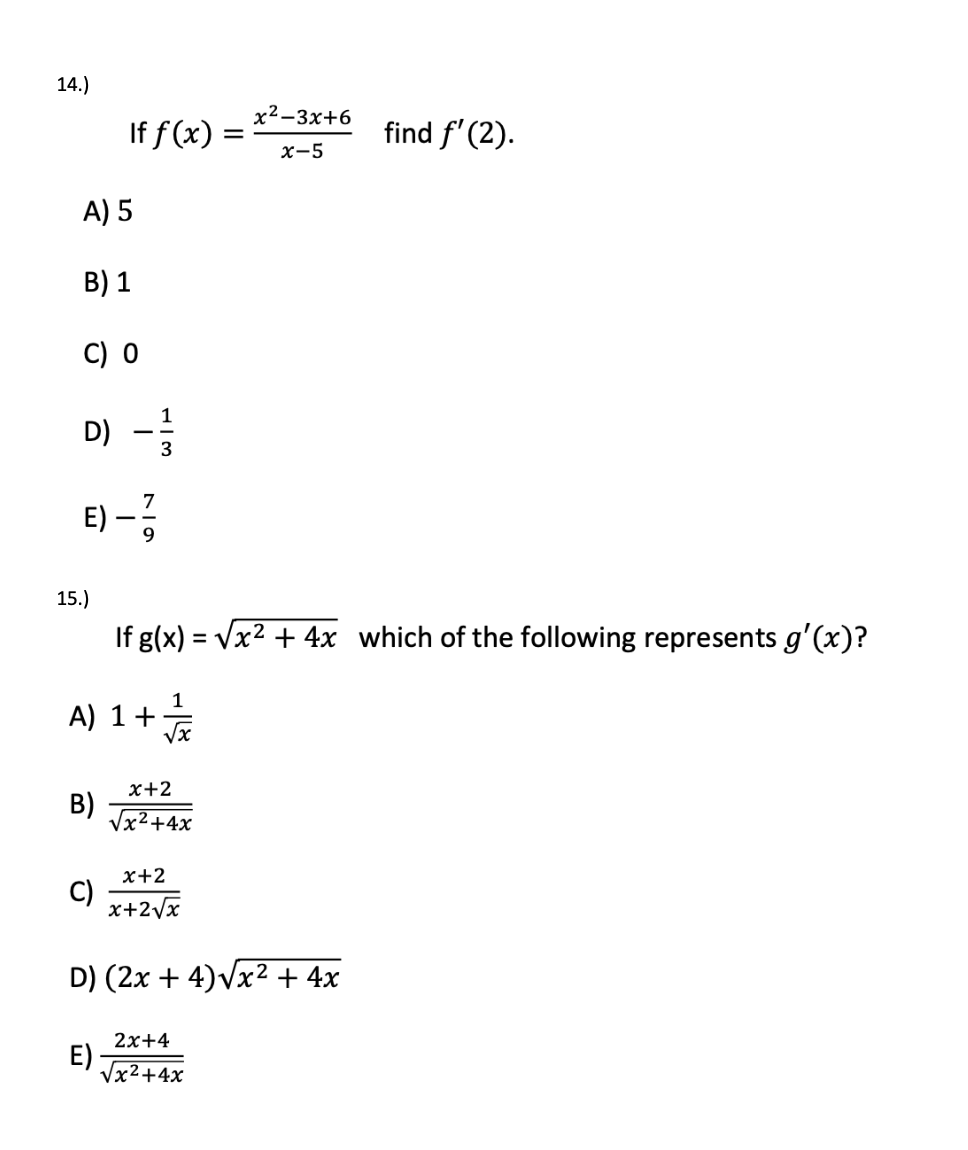 vx at the point (4,2) 11.) What is the average rate of