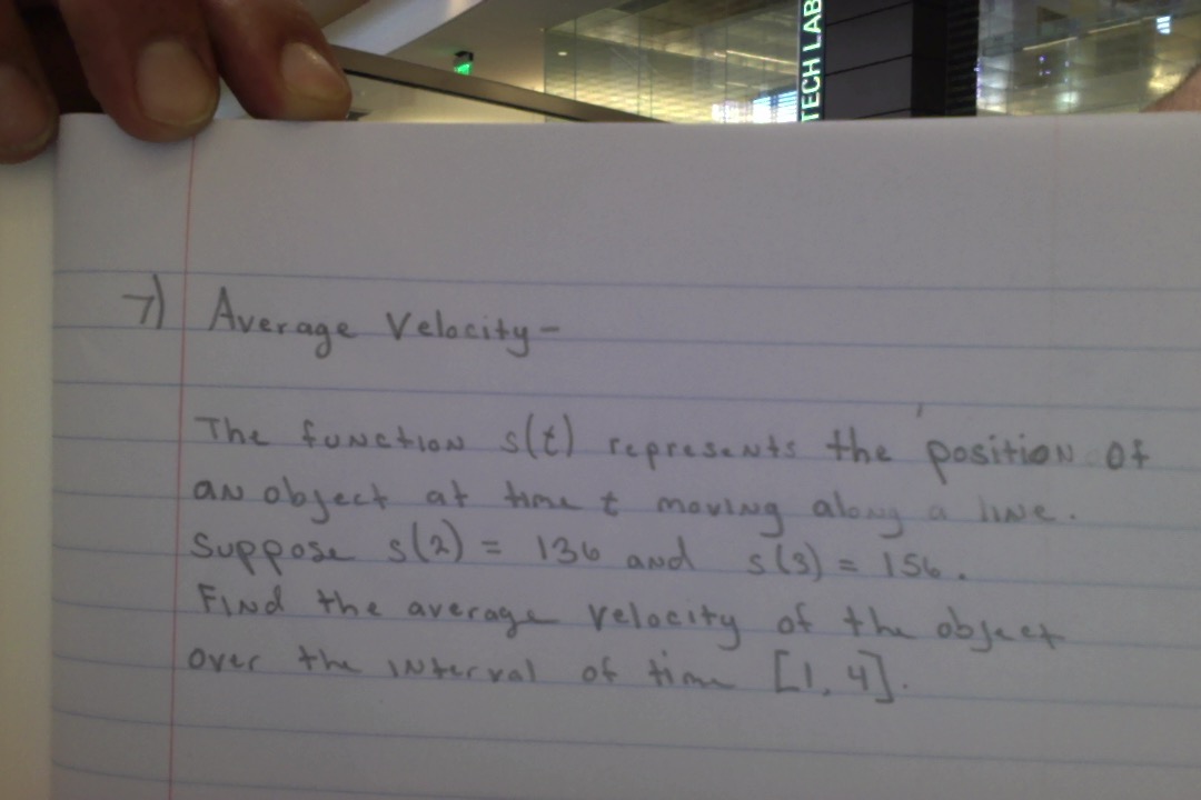 represents the position of an object at time & moving along a