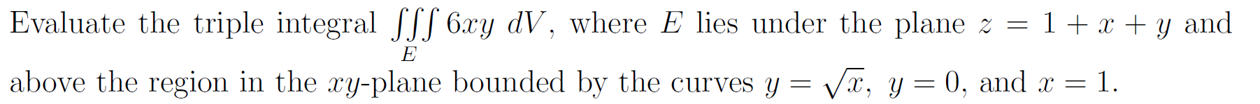 the plane 2' = 1 + :1; + y and E above