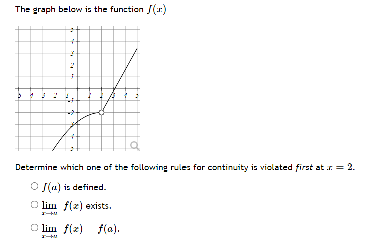 the foLlowing ruLes for continuity is violated first at m = 2.