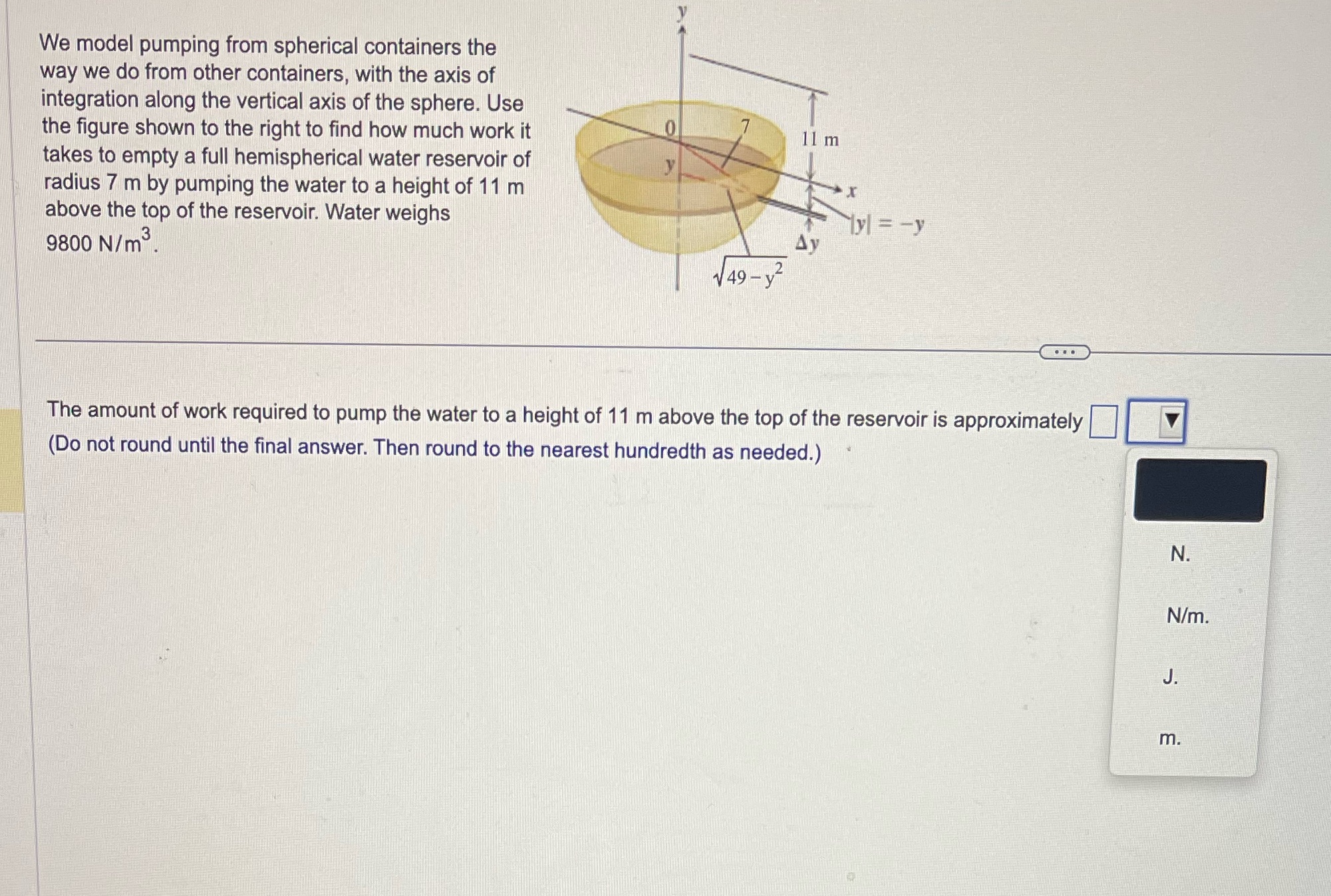 We model pumping from spherical containers the way we do from