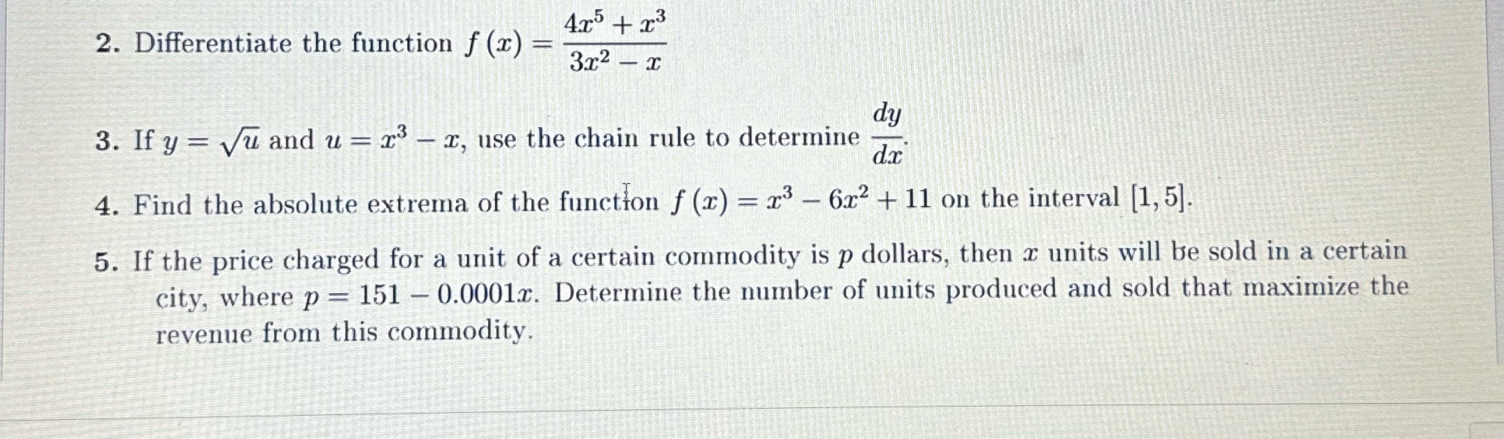-47 + 23 3x2 - r dy 3. If y = vu