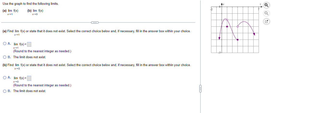 lim f(x) (a) Find lim f(x) or state that it does not