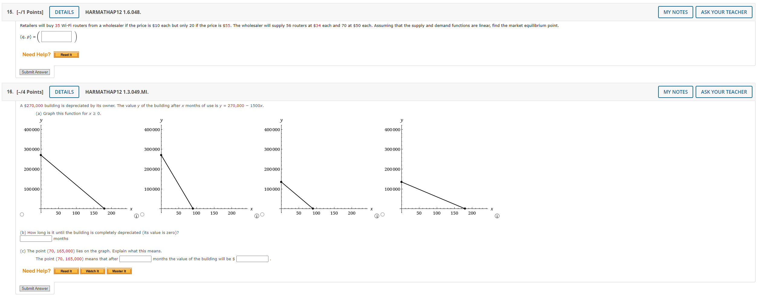 TEACHER This question has several parts that must be completed sequentially. If