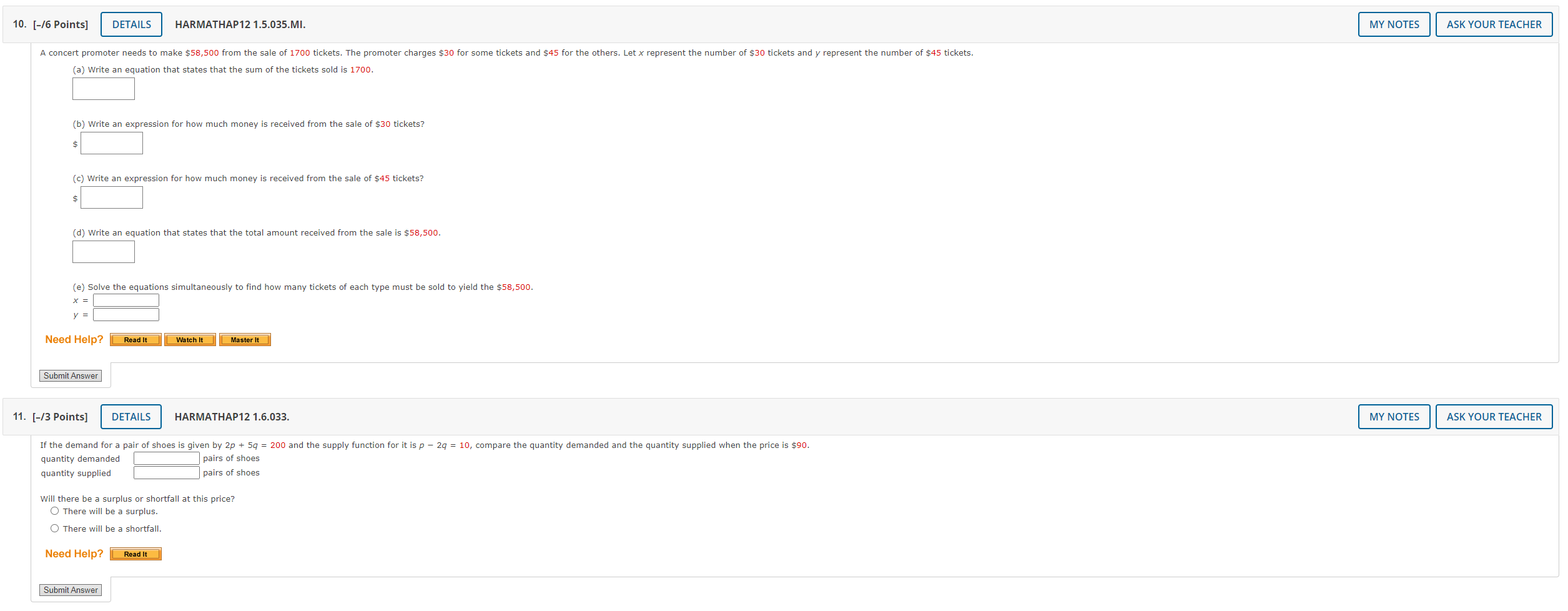 the line described. Through (3, 4) and (-1, -8) Click here to