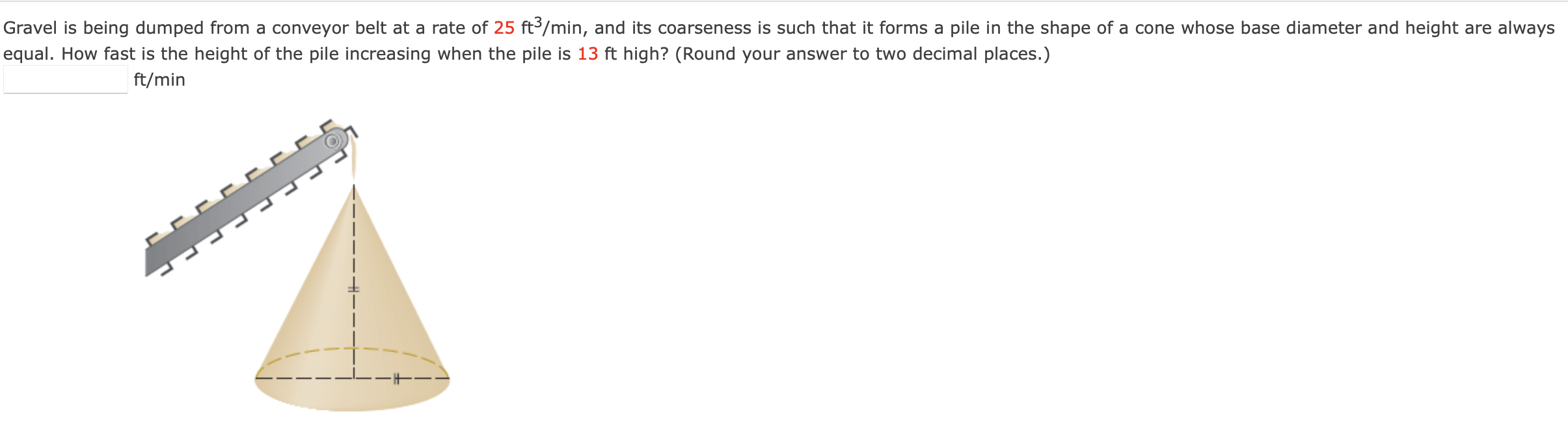 a rate of 2 mm/s. How fast is the volume increasing when