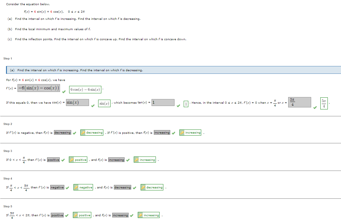 increasing. Find the interval on which fis decreasing. (b) Find the local