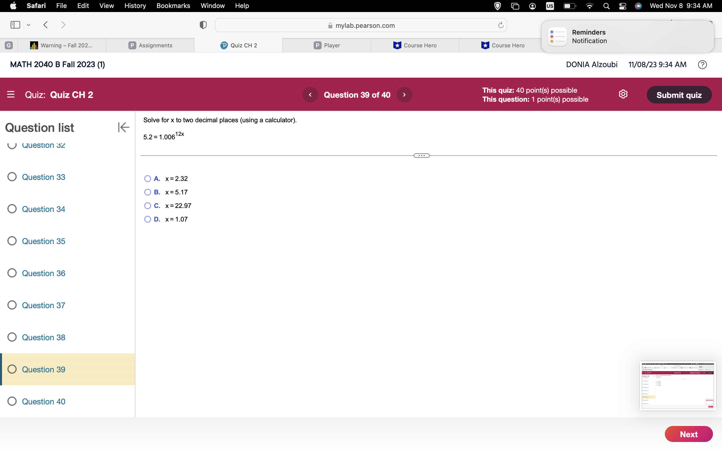 . 8 years 0 Question 24 0 Question 25 0 Question 26