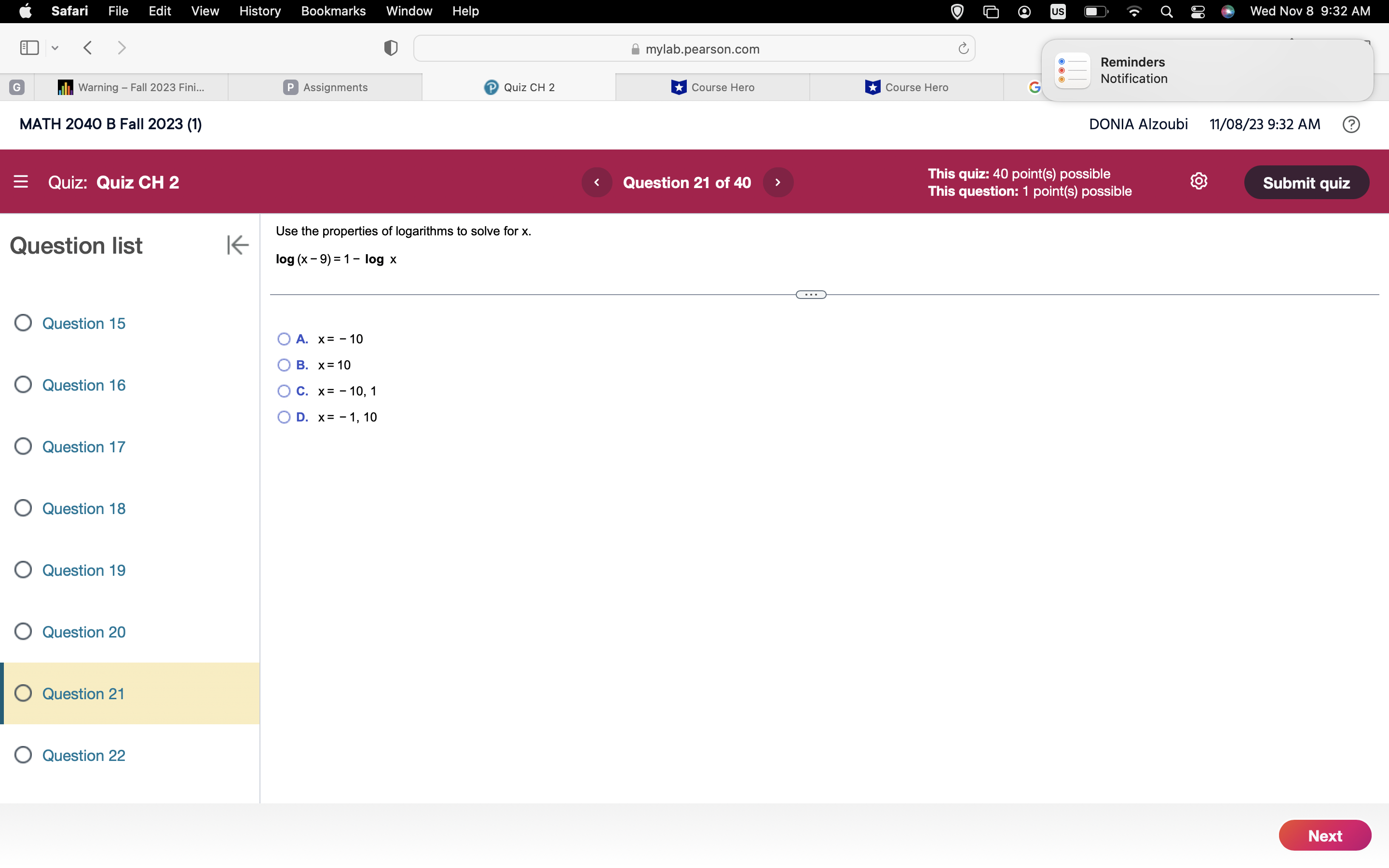 6 Safari File Edit View History Bookmarks Window Help ' Wed Nova