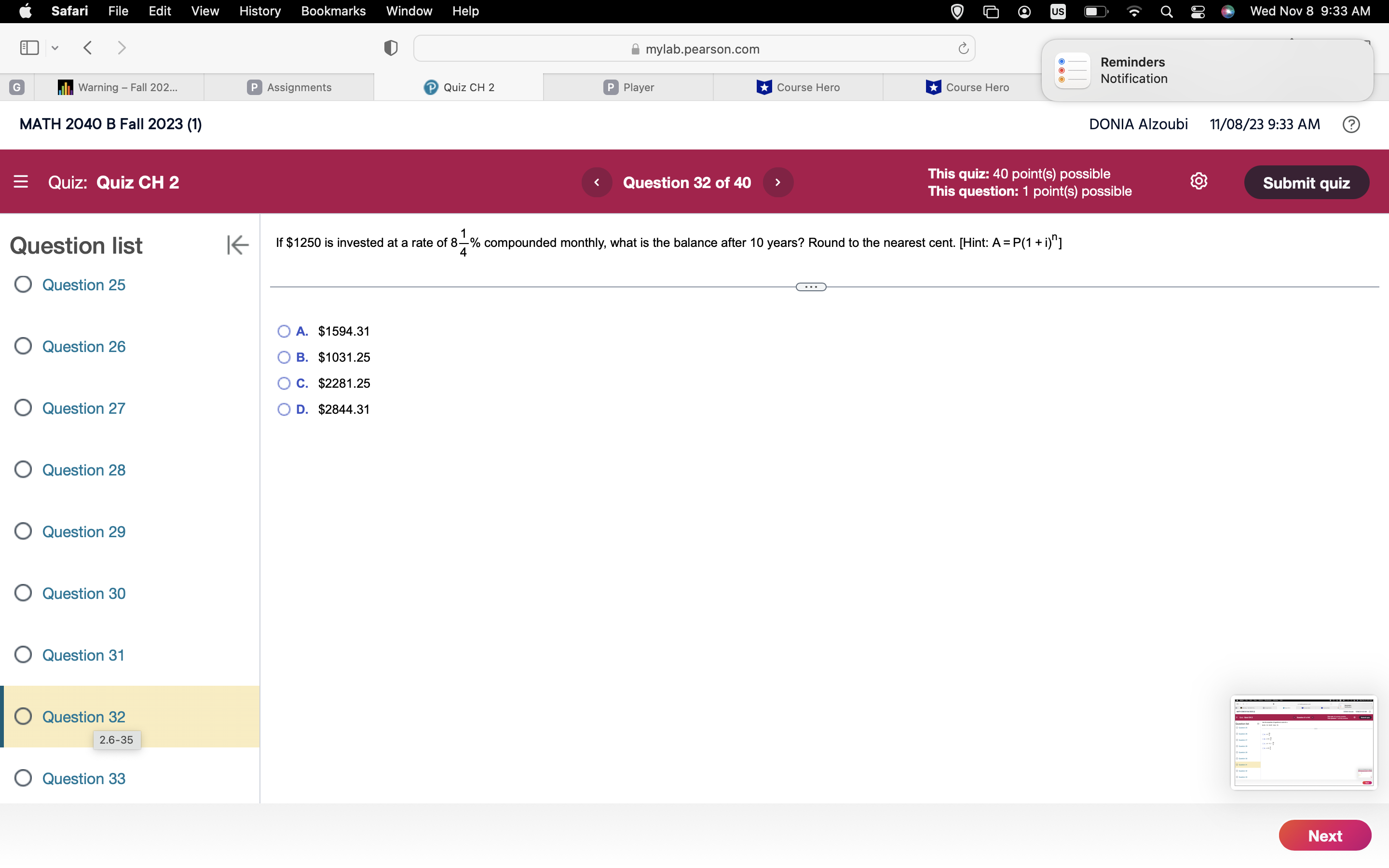 0 Question 28 0 Question 29 nllnqtinn an Safari File Edit View