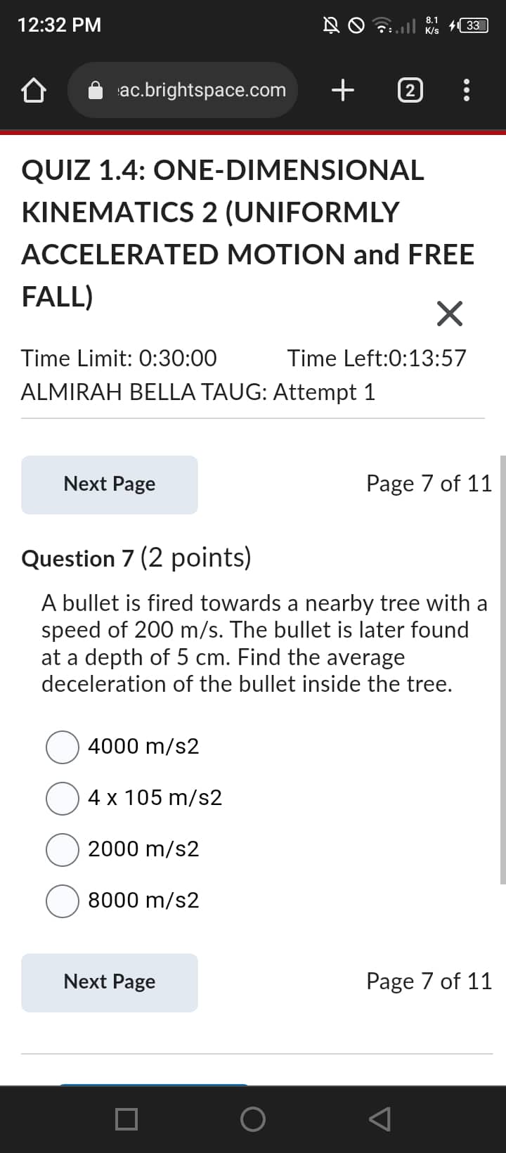 m/s each second it falls, its acceleration can be expressed as Ov=