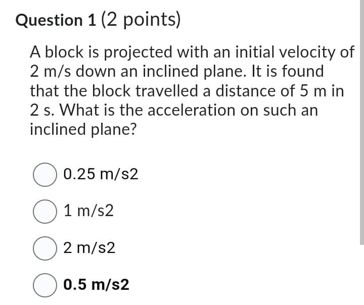 a displacement of 28 m in 11 s. What is its acceleration?