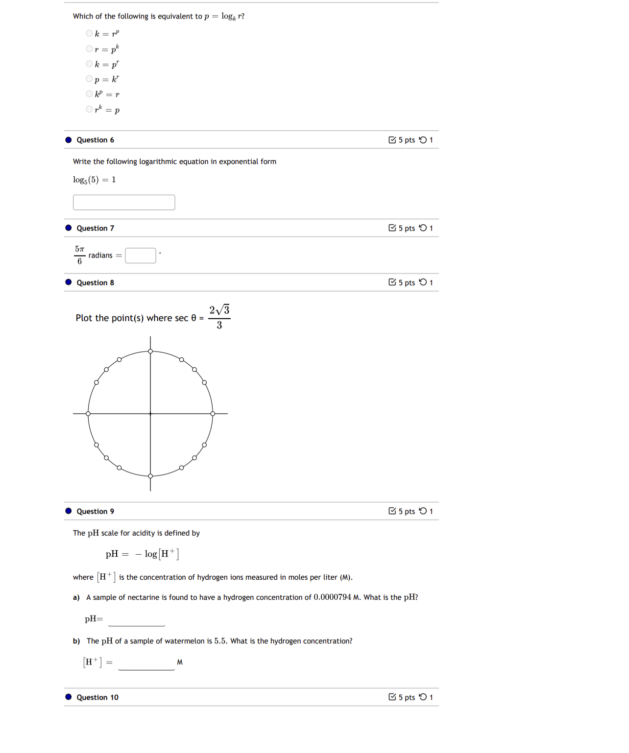 expression in a form with no logarithm of a product, quotient or