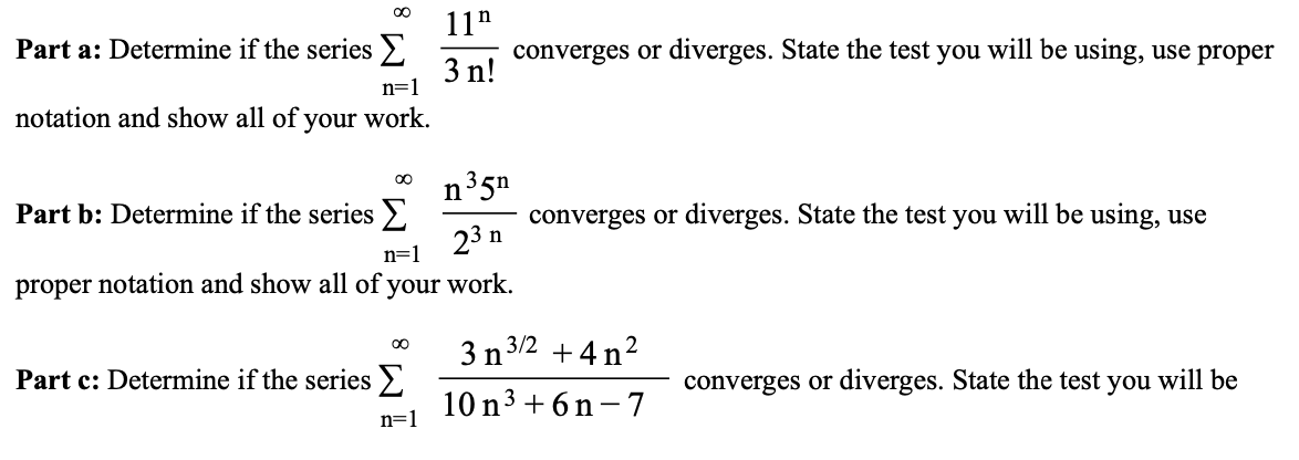  please show all supporting work DO Part a: Determine if the
