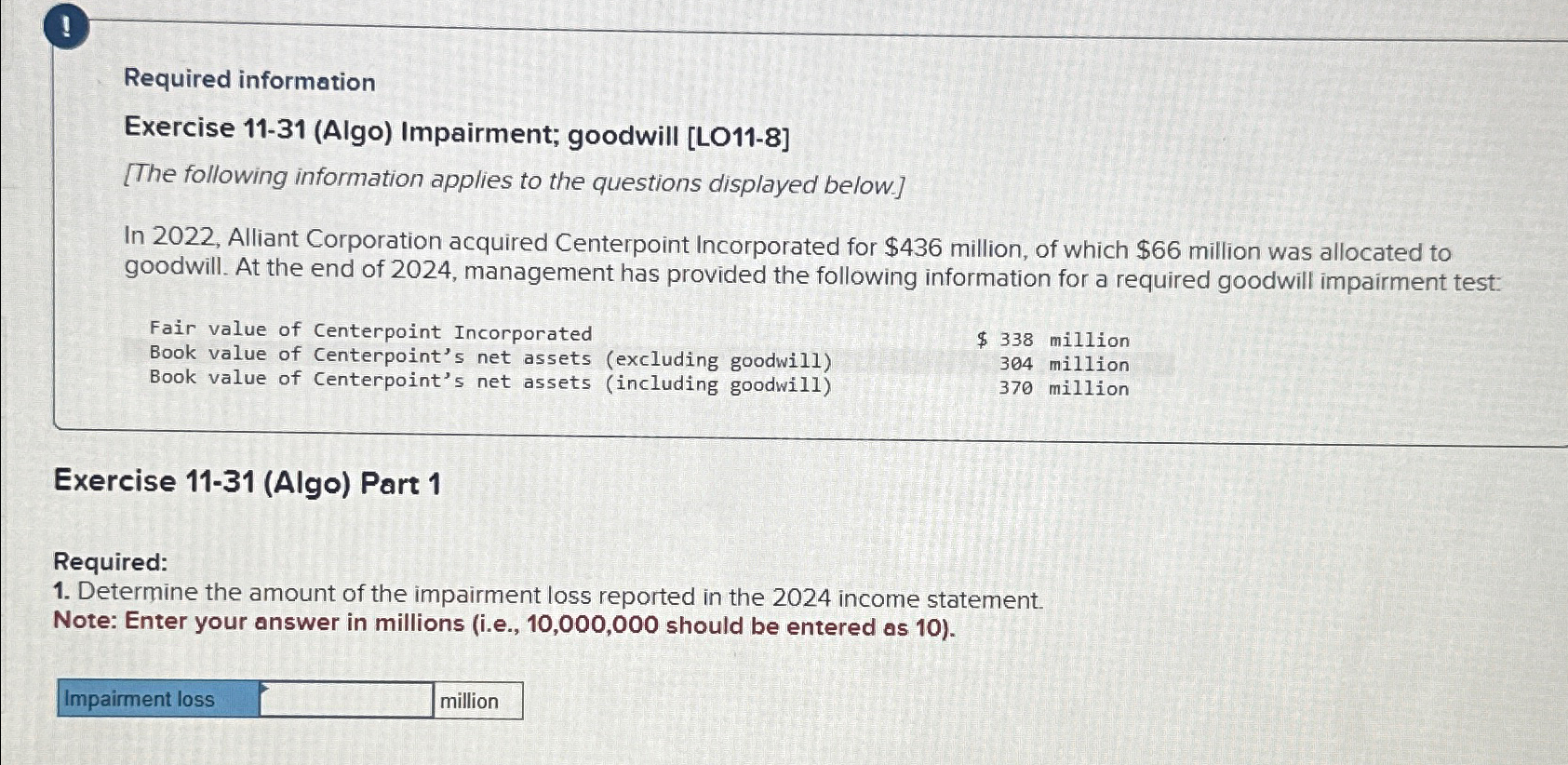 applies to the questions displayed below] In 2022, Alliant Corporation acquired Centerpoint
