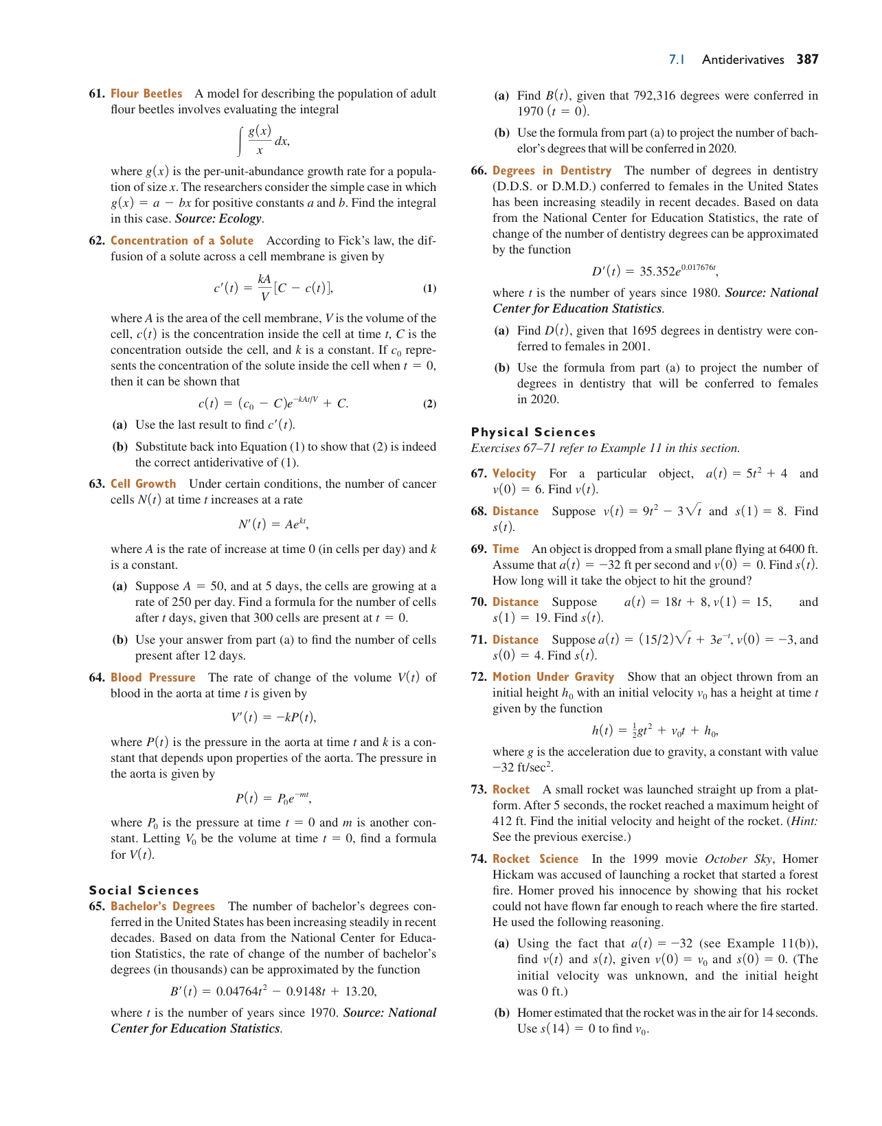 -1 is necessary in the rule of f(x)? x" dx = *"+1