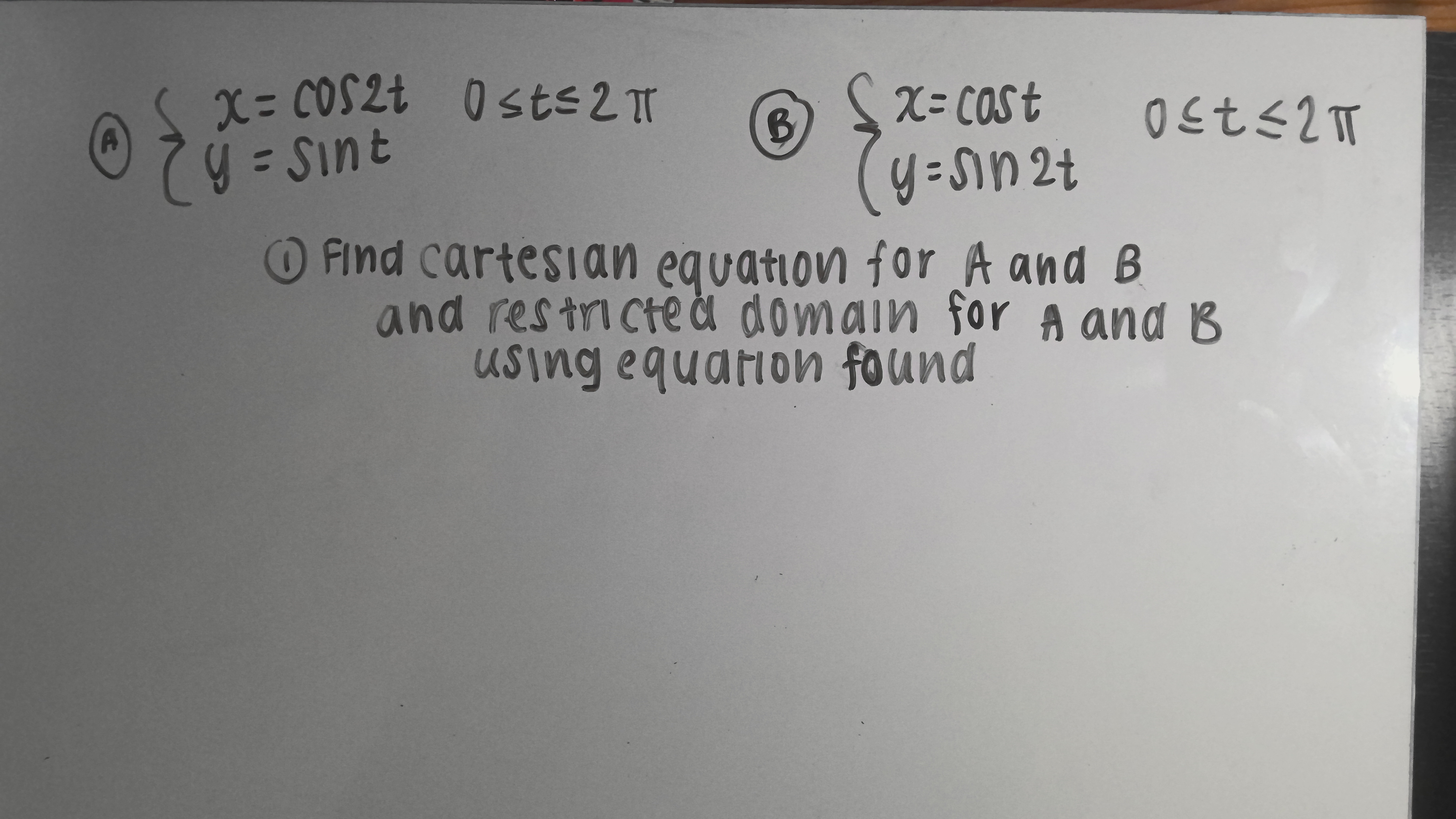 using equation foundMethod - I since we have given 2 = Cos