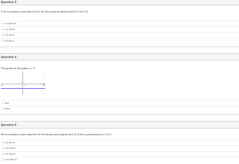 2) -10 -5 0 5 10 (5, -3) -5 Write the equation