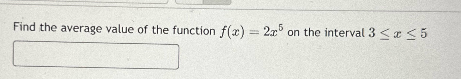 Help me with this integral problem plz Find the average value