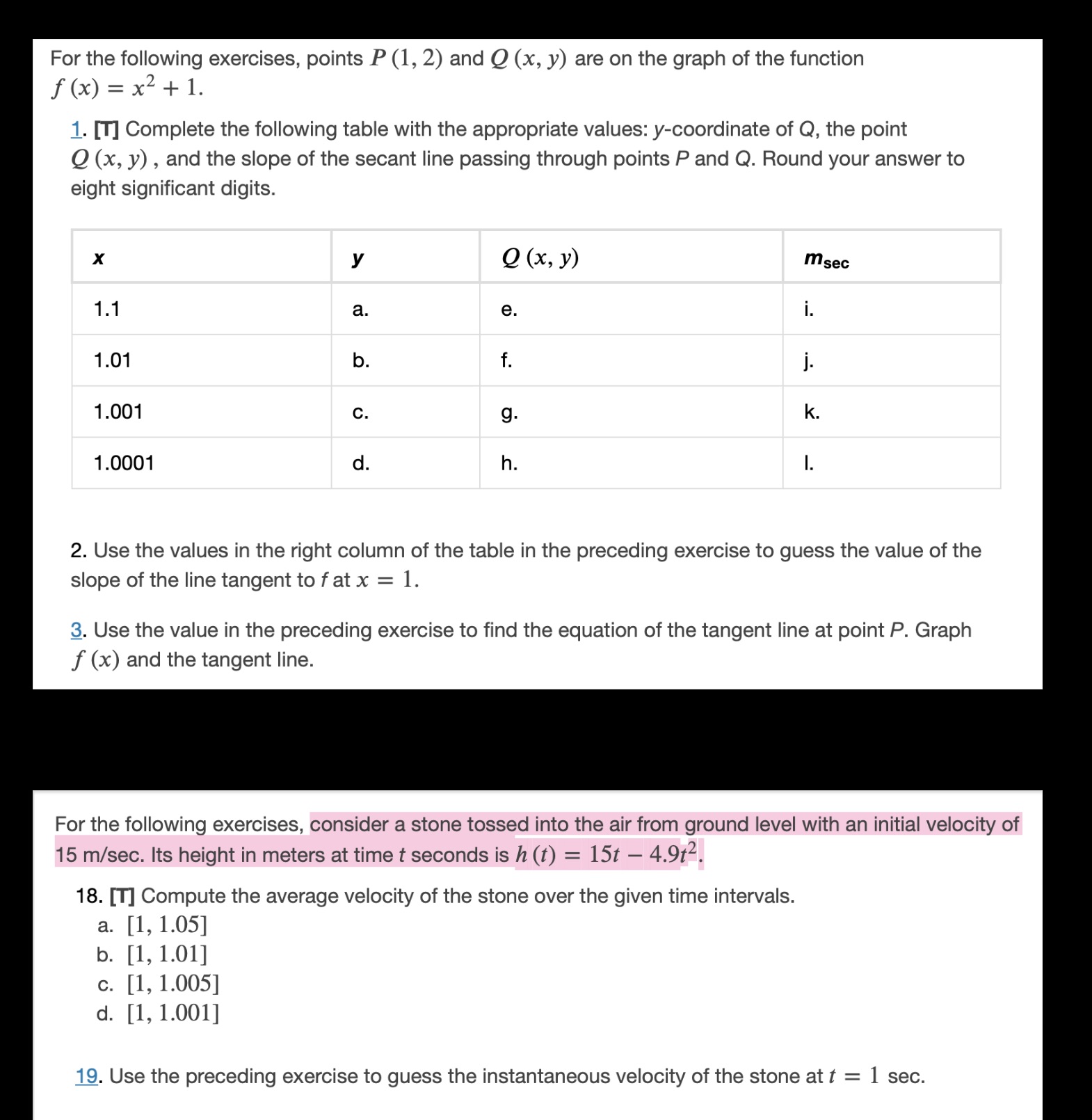 (1, 2) and Q (x, y) are on the graph ofthe function