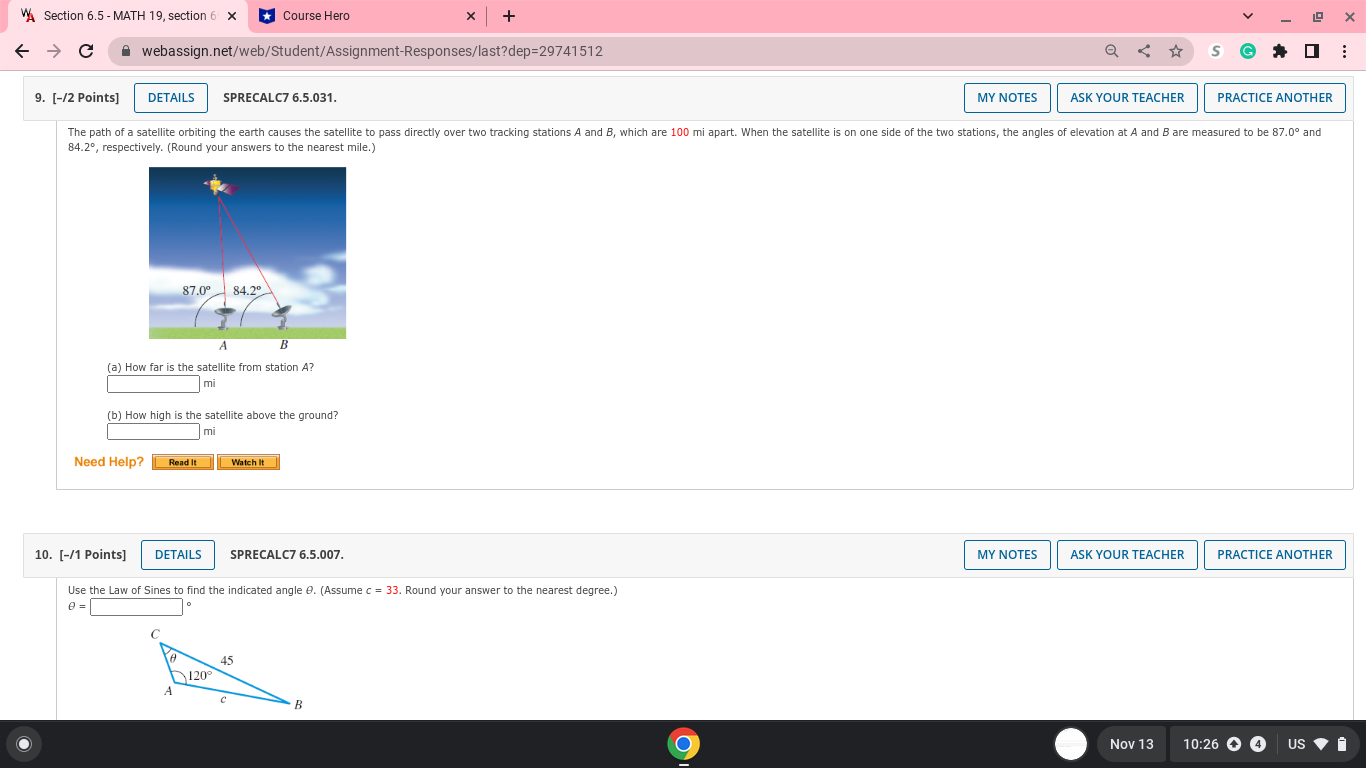6.5.031. MY NOTES ASK YOUR TEACHER PRACTICE ANOTHER The path of a
