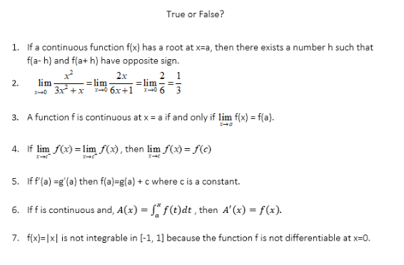 root at x=a, then there exists a number h such that f(a-