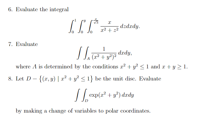 * +y 1. 8. Let D = {(x, y) |x' +y'