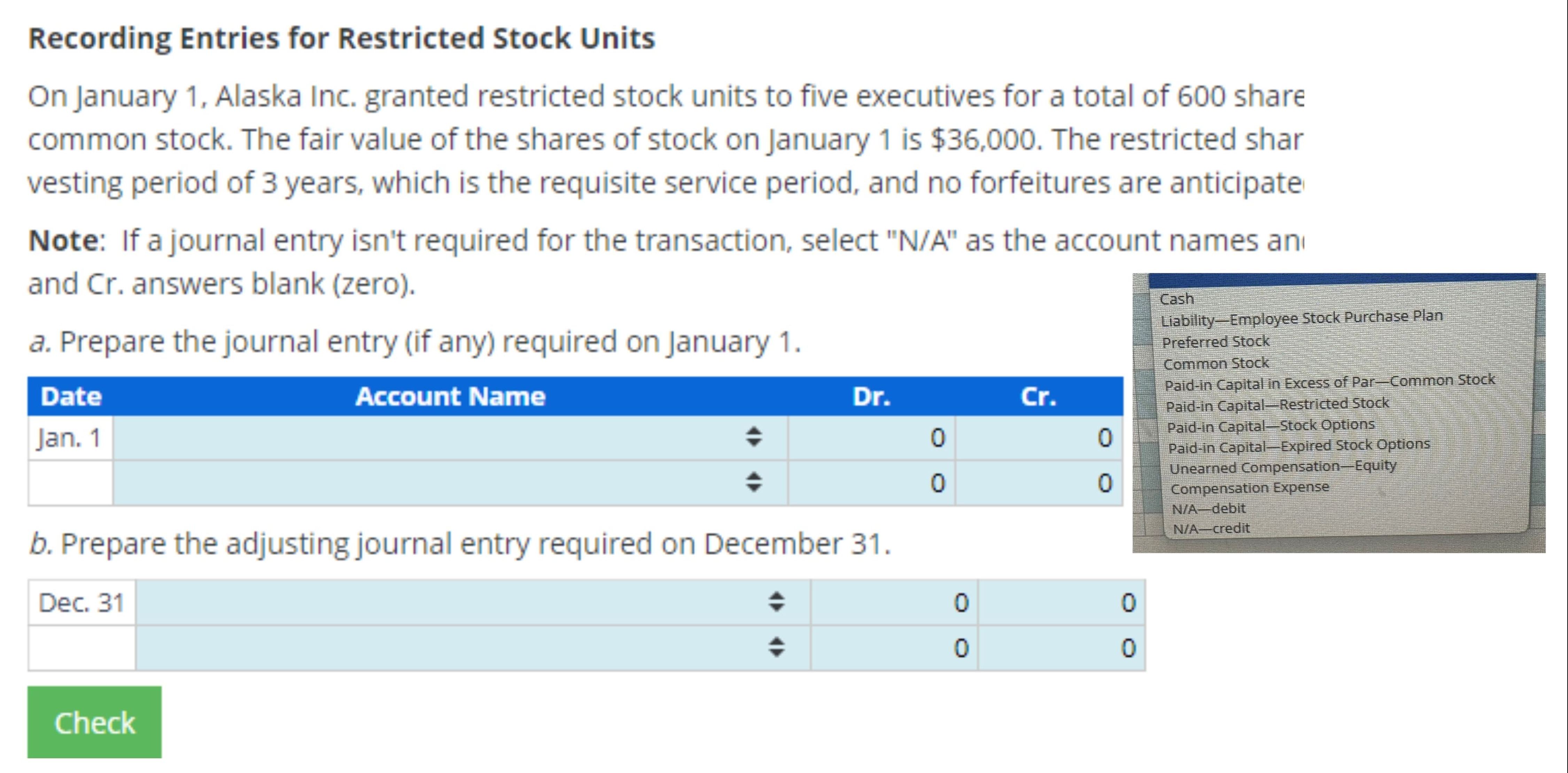restricted stock units to five executives for a total of 600 share
