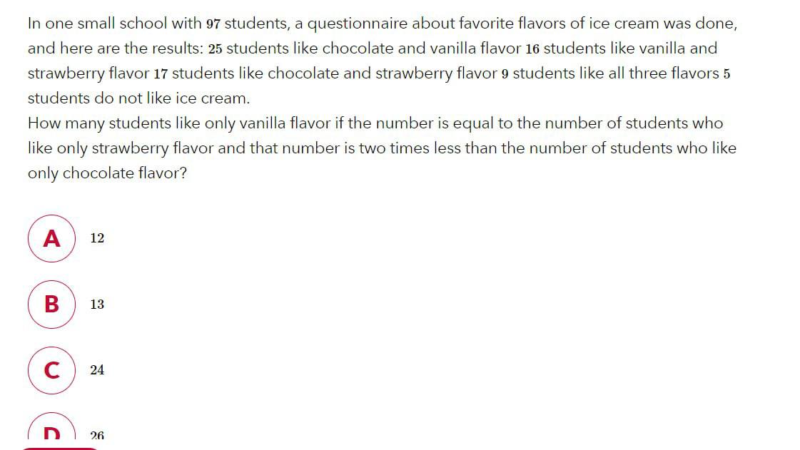 $260 $280 @@O In one small school with 97 students, a questionnaire