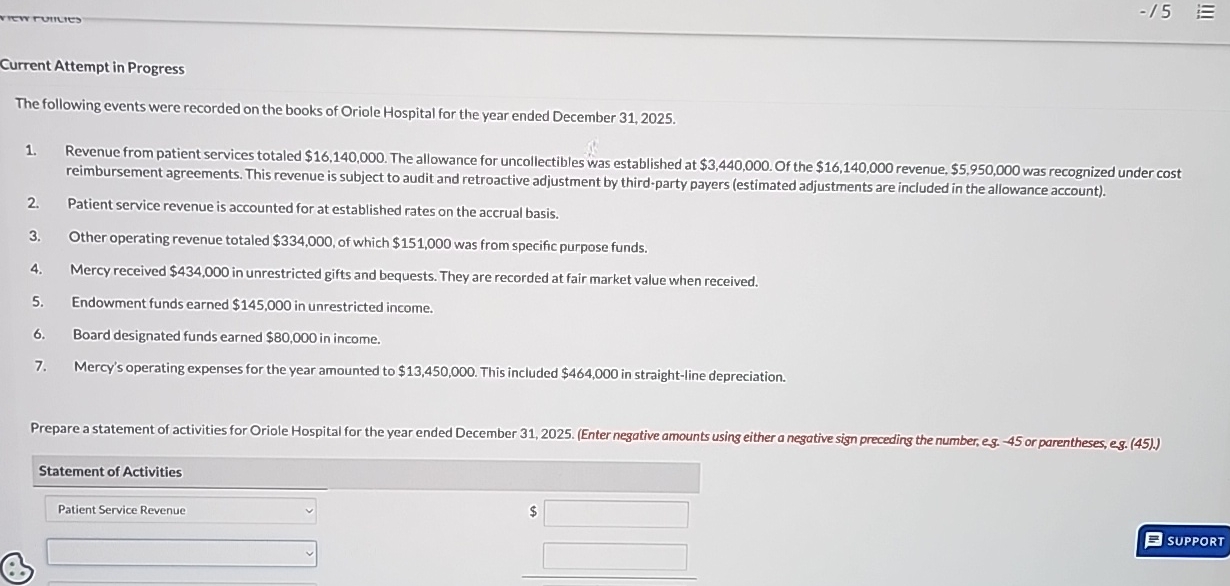 books of Oriole Hospital for the year ended December 31, 2025. t.