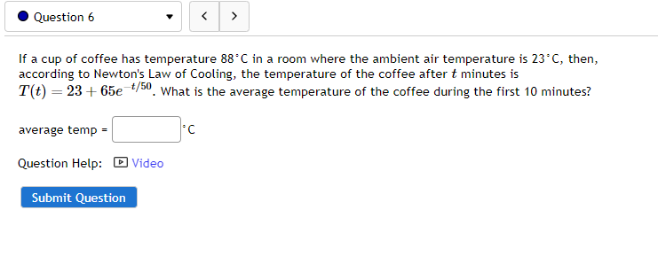 A is the ambient temperature of the object's surroundings, and & is