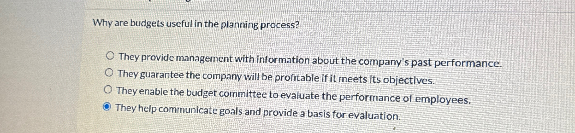 with information about the company's past performance. They guarantee the company will
