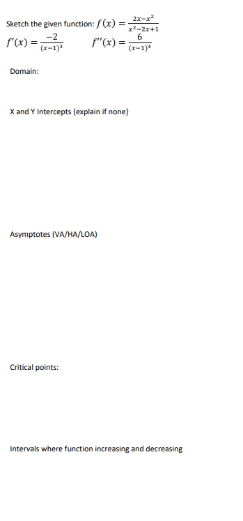 function increasing and decreasing