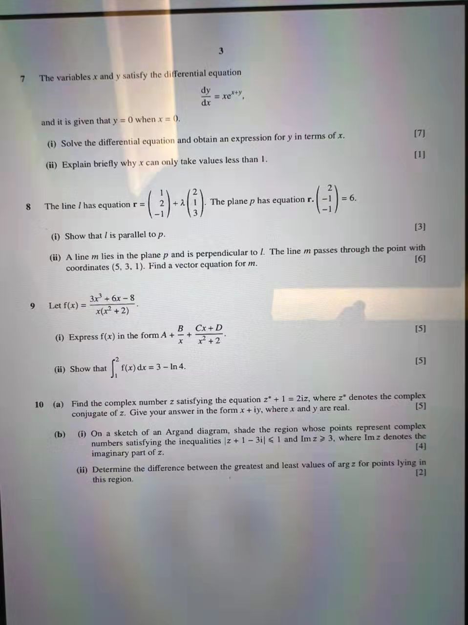 The variables x and y satisfy the differential equation dy dx -