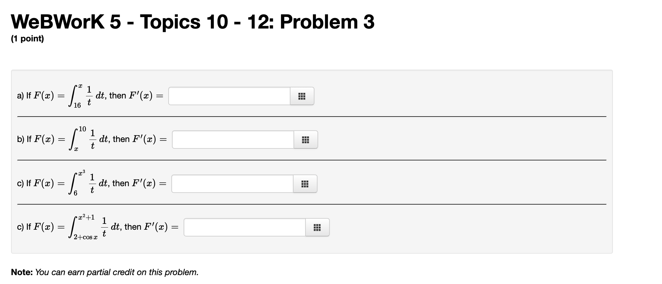 f(x) da = -11, 9(x) da = -1, 9(x) da = -8,