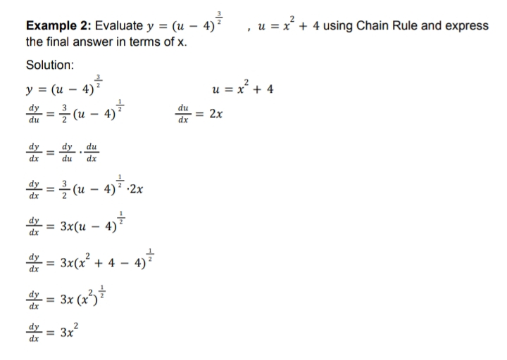 final answer In terms of 3:. Solution: i 2 y=(u4)' u=x+4 L