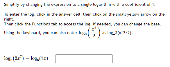 cell, then click on the small yellow arrowr on the right. Then