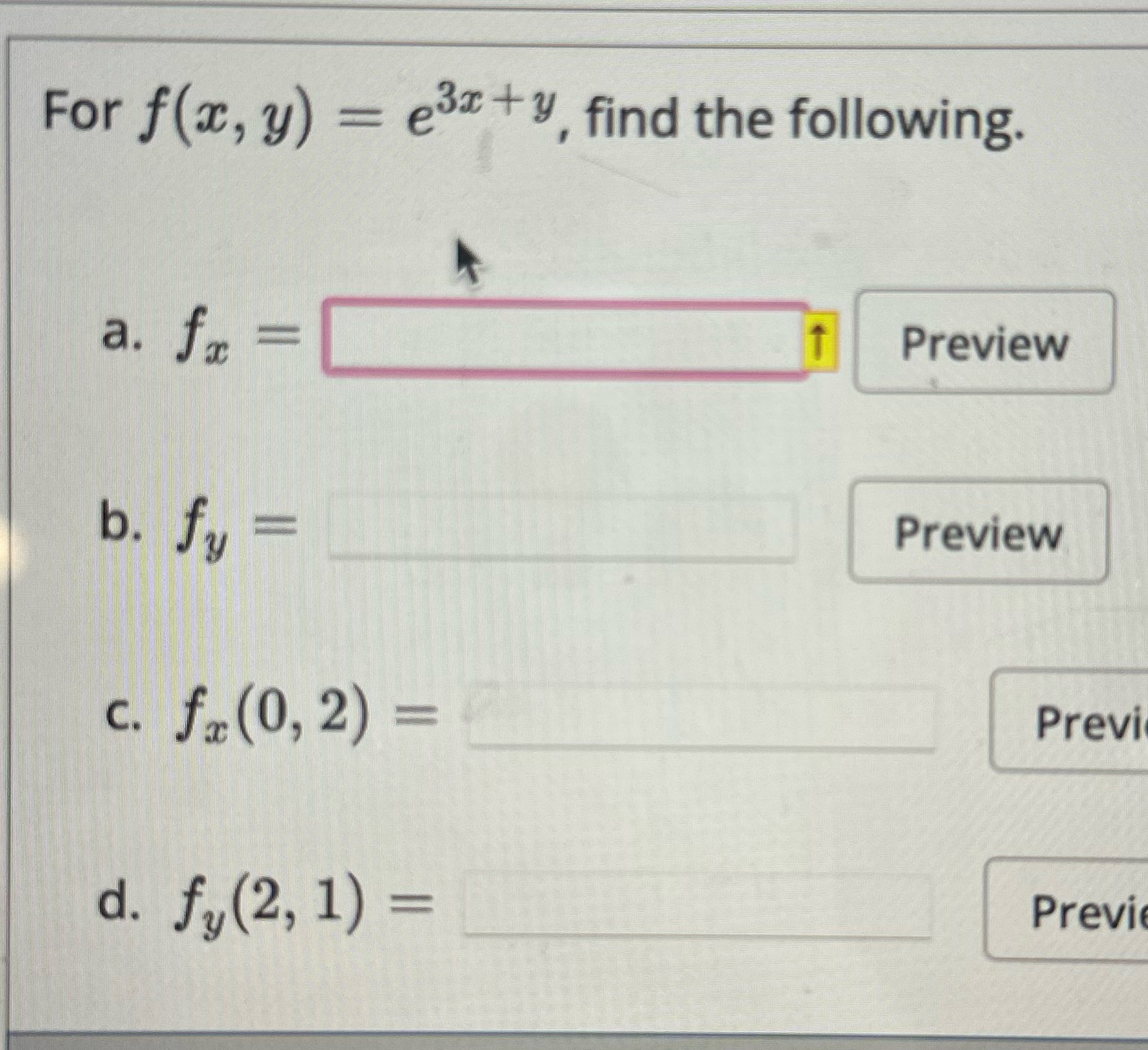 find the following. Preview Previt