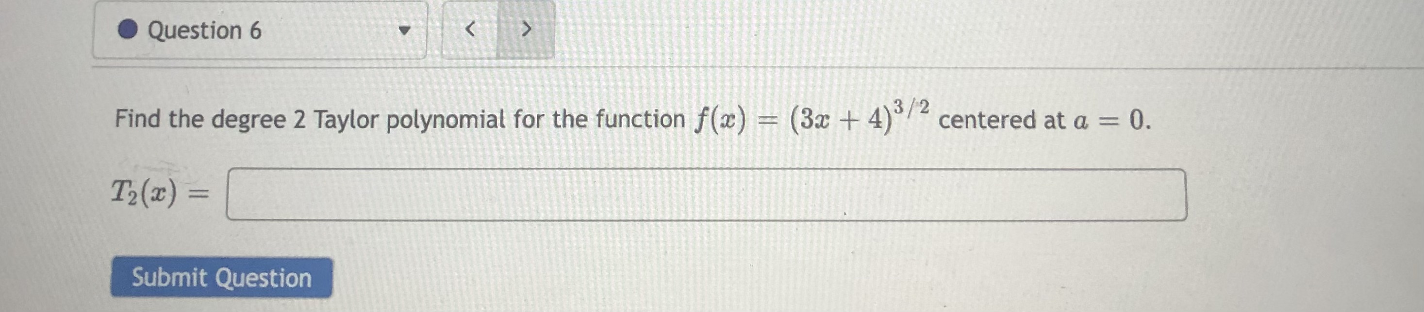 function f(x) = arctan(3x) at a = 0. TA (20 ) =